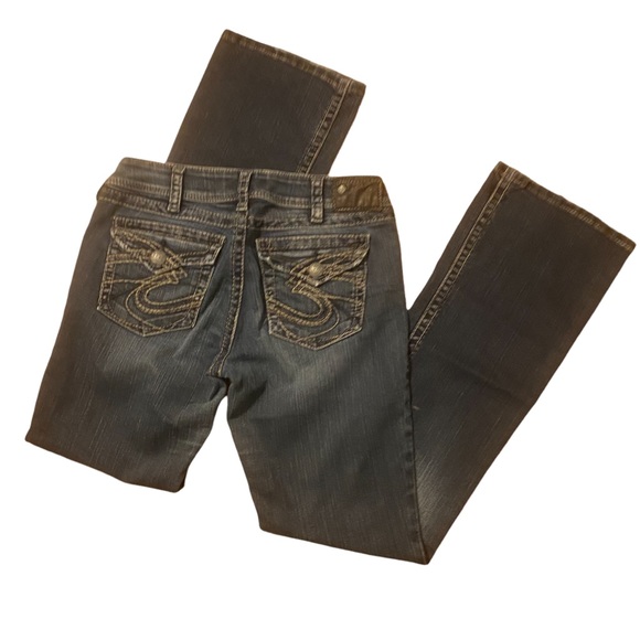 SILVER JEANS Suki Surplus Western Glove Works denim flare jeans size 30 x 34 - Picture 5 of 6